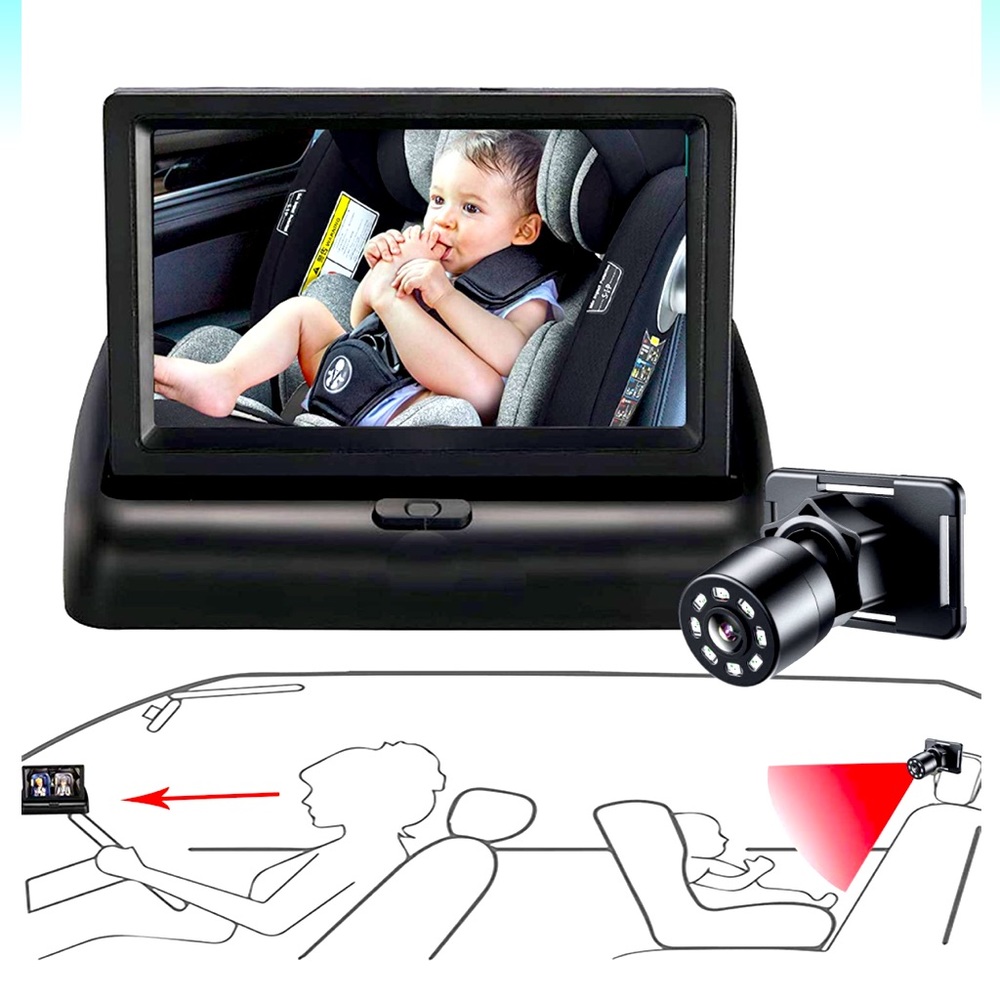 Itomoro Baby Car Mirror camera monitor View Infant in Rear Facing Seat